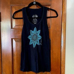 Sinn's Art Silkscreened Black & Multi-colored Tank Top (Small)